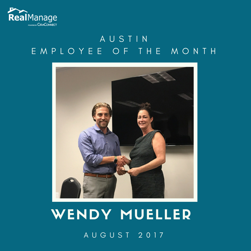 RealManage's tweet photo. #RealManage Austin Employee of the Month, Wendy Mueller. #WeLoveOurEmployees https://t.co/revexHmKJq