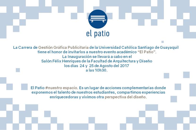 ucatolicagye's tweet photo. #TalentoUCSG
"El patio"evento en donde exponen Estudiantes/Diseño Gráfico #UCSG, comparten experiencias y viven otra perspectiva del diseño. https://t.co/XC0buYkvtS