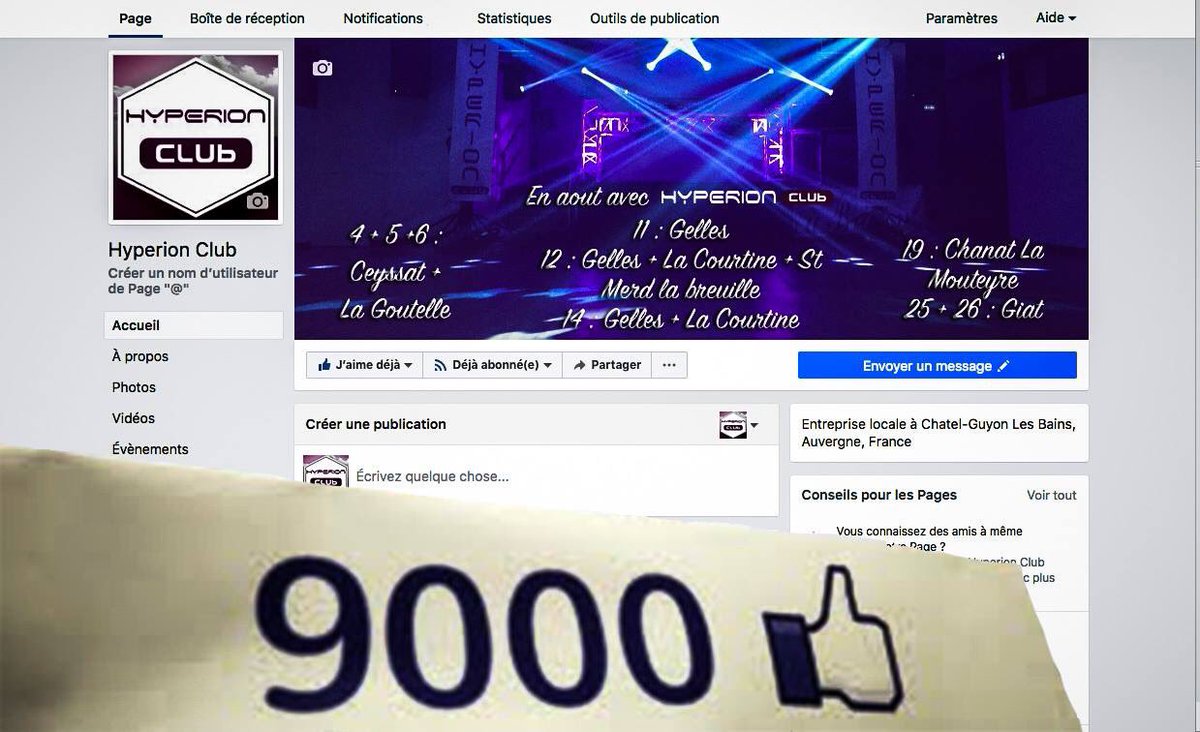 HyperionClub's tweet photo. 9000 J'aimes, tout simplement 9000 MERCI !!! :) 

Rester à l'affut, un cadeau de cache sous cette pancarte !!! https://t.co/qriJ09SpHr
