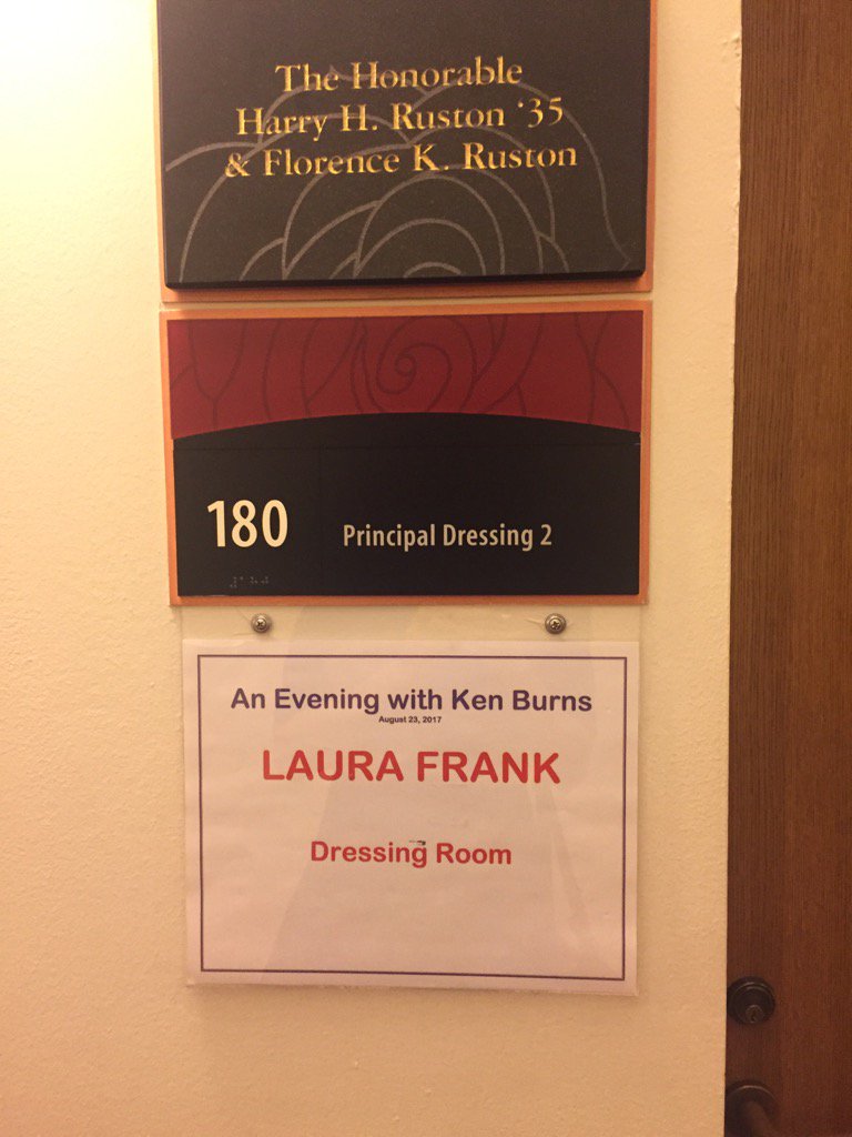 Moderating #kenburns #vietnam tonight. My own dressing room? #isthisreallife