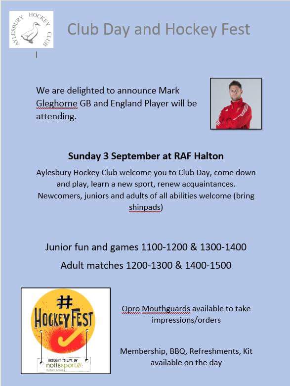 HJPigott's tweet photo. @aylesburyhc very excited for Mark Gleghorne to be attending our club day next weekend. @EnglandHockey https://t.co/awdPteLy6D