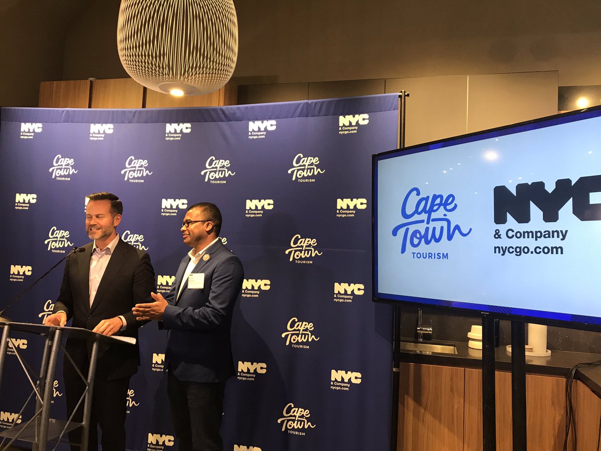HeywoodChris's tweet photo. News: NYC &amp; Company @nycgo and Cape Town Tourism @CapeTownTourism announce first-ever tourism city-to-city partnership! 🗽🇿🇦 https://t.co/iCSLYPPlSj