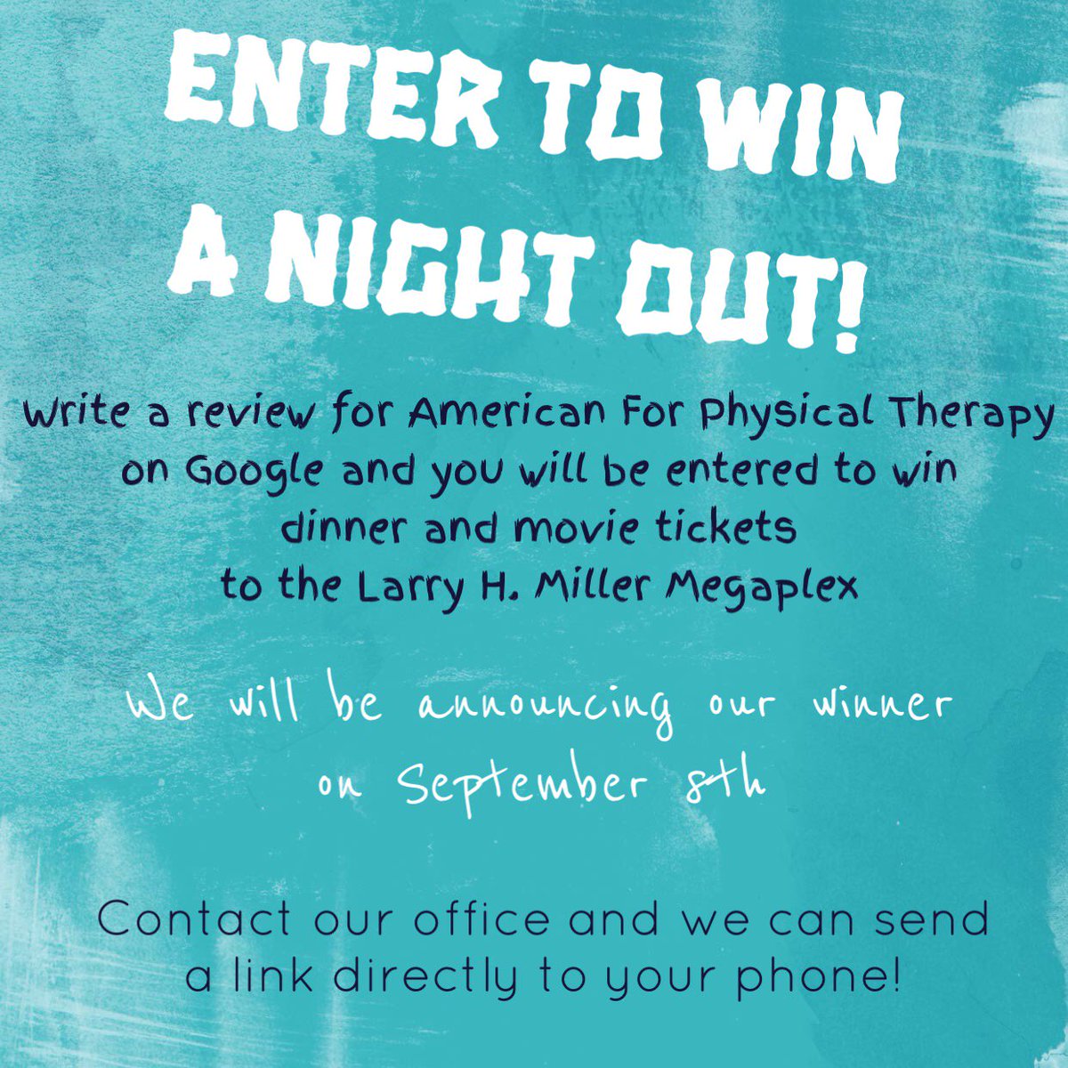 americanforkpt's tweet photo. For a direct link or questions about how to post a Google Review, call us at 801-492-6577 https://t.co/yWC4jKsEsL