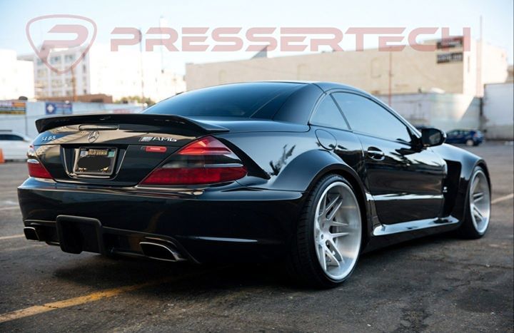 PRESSERtech's tweet photo. #PRESSERtech tuned, one of a kind,  #SL65 So sick!!  What adjectives would you use to describe this car? (This is NOT a Black series) We ❤ … https://t.co/V3KOQsyzCC