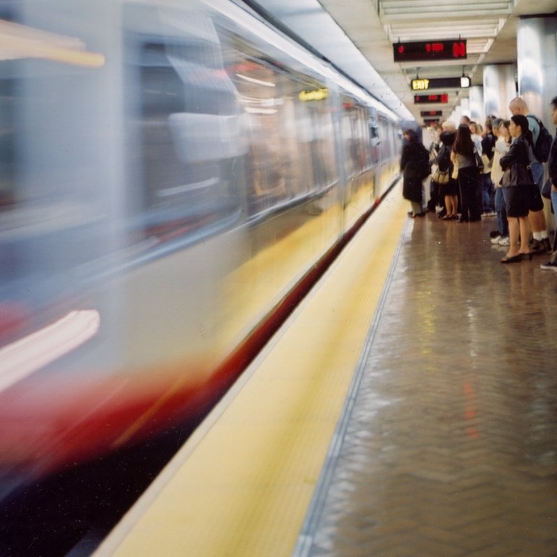 #blurredmotion shot from a #munimetro platform in #2001

#commutinglife #2000s #fromthearchive #SF #SanFrancisco #sfmuni #sftransit