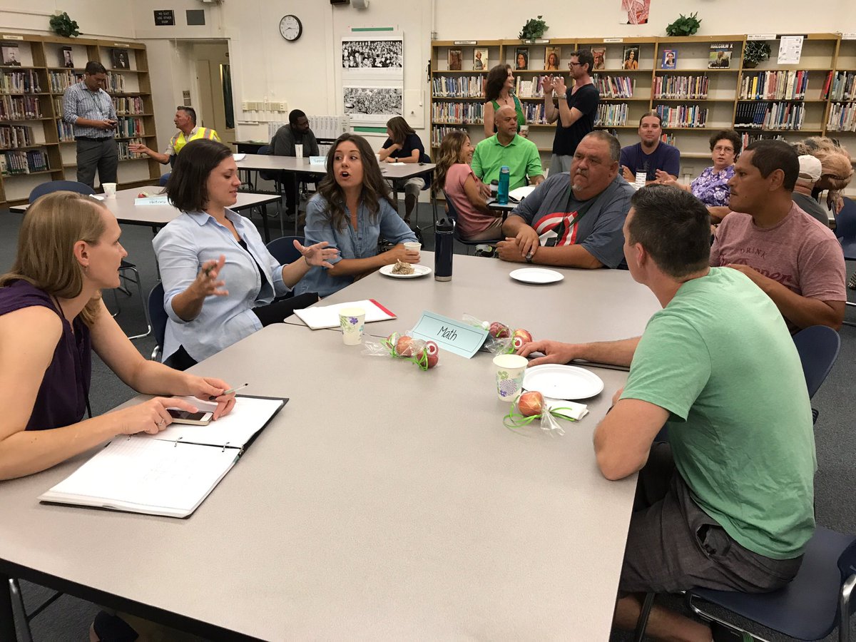 mannms_sdusd's tweet photo. Awesome day back with teachers, returning and new. Love the positive outreach to support our newbies, so proud! #mannpride https://t.co/NHQlXn3uNT