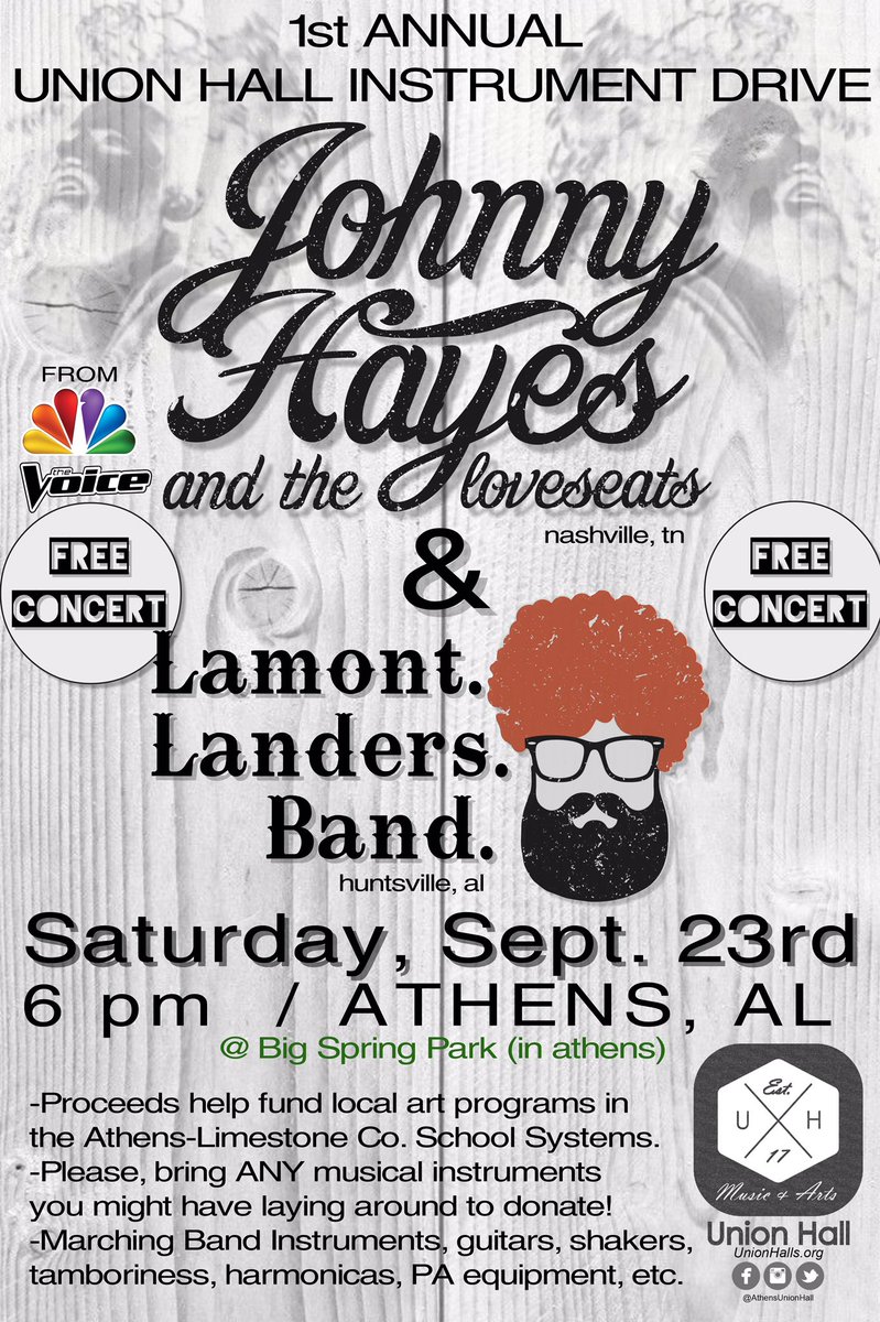 AthensUnionHall's tweet image. Our 1st event! @Athens_Tourism @AthensAL @AthensALSchools @SuptTomSisk @treyholladay @Alabama_Shakes @Andersoneast @nprmusic @WDRMRadio