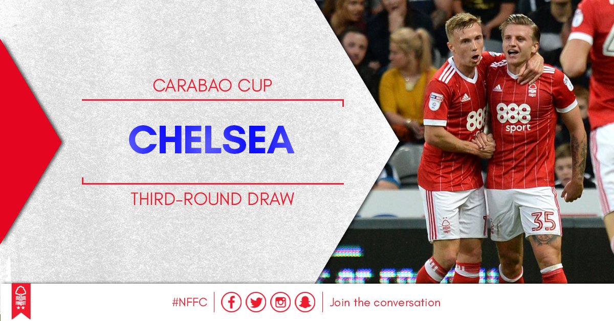 NFFC's tweet image. 🏆 #NFFC have been drawn away to @ChelseaFC in the third round of the @Carabao_Cup.
