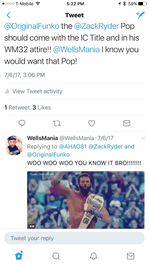 AHAG81's tweet photo. @ZackRyder @OriginalFunko @YokoMcCann @ZackRyder myself and @WellsMania have been supporting this movement since you first brought it up on July 6th!! #YouKnowItBro #WooWooWoo https://t.co/9Vk2HeAPIf
