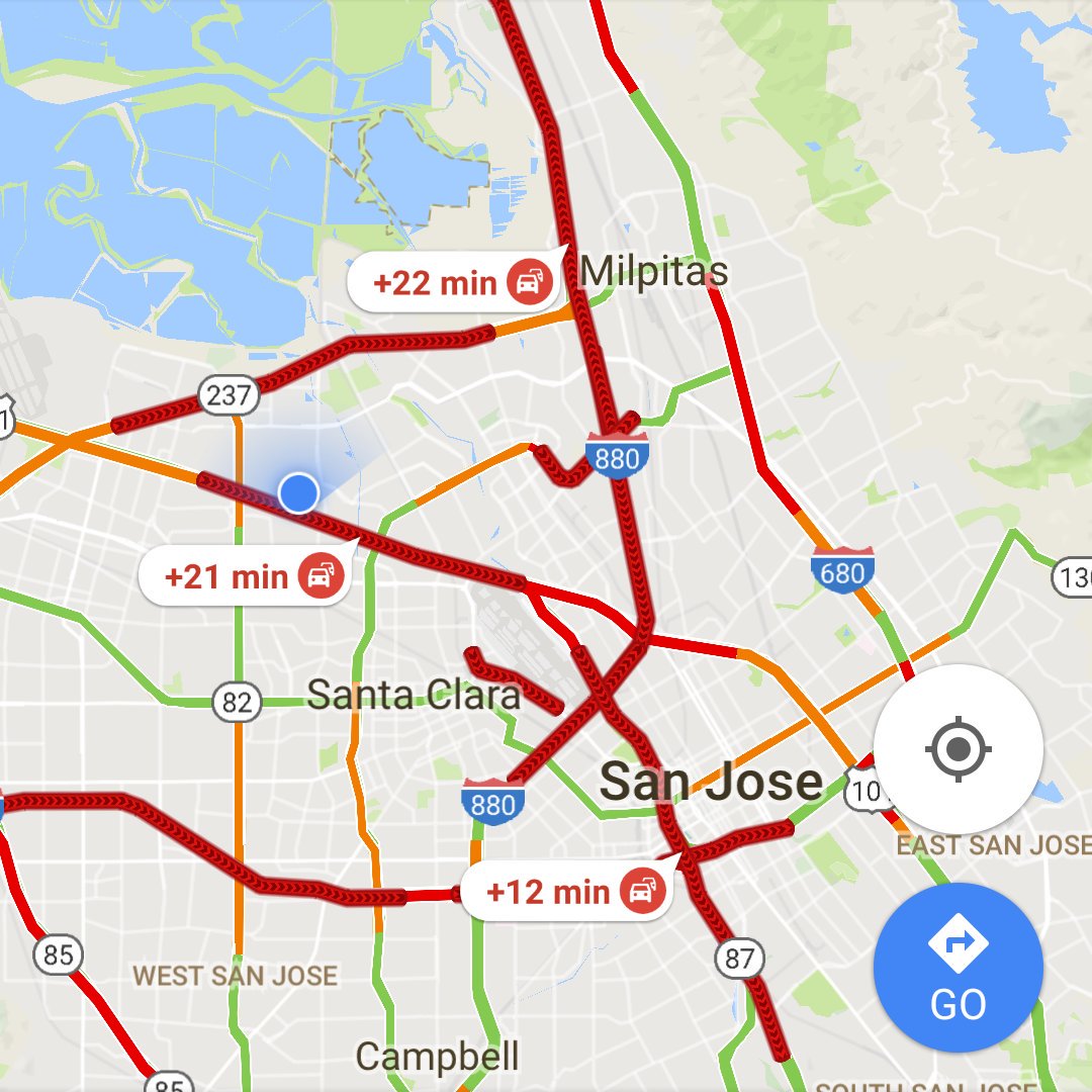 msalazar408's tweet image. Looks about right. Ugh, here we go... #SiliconValleyProblems #CommuterLife