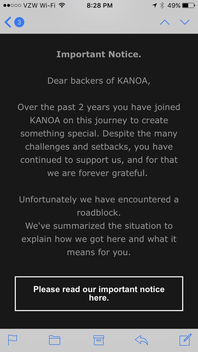 CallMeCanary's tweet image. @getkanoa goes dark after raising millions in r&amp;amp;d capital and over 100,000 units preordered.  Took the money and ran...