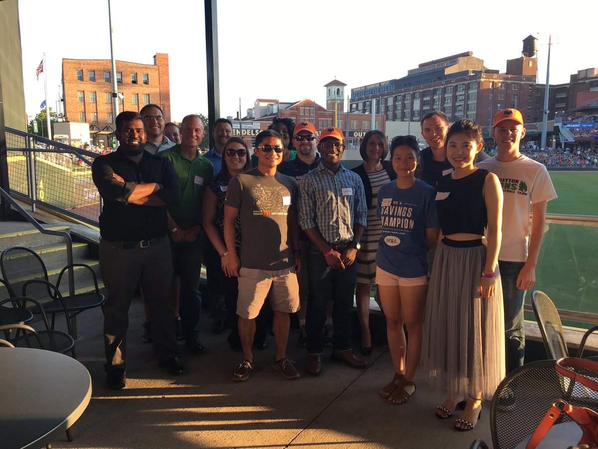 AESOhio's tweet photo. Our Emerging Professionals Network picked a beautiful night for a @DragonsBaseball game! #DaytonYP #FunThroughWork https://t.co/dwshaCDL6A