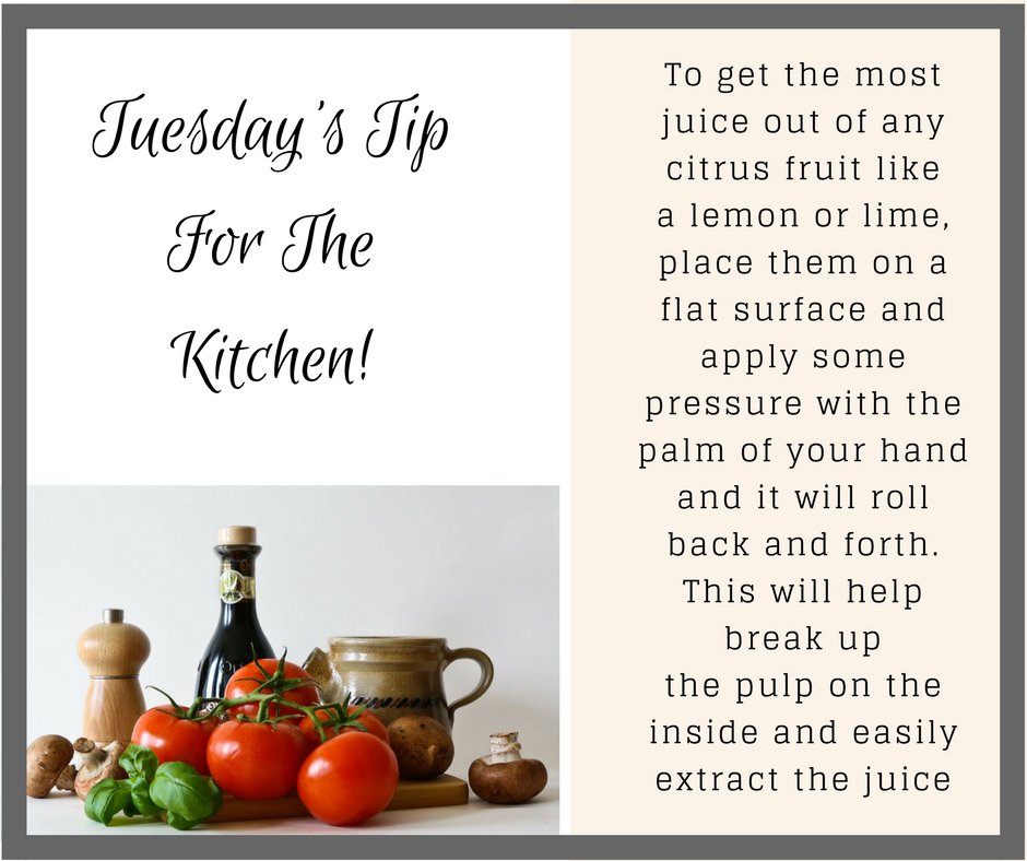 Tuesday's Tip for the Kitchen! 

#Cooking #Chef #Kitchen #Foodie #Tuesday #TuesdayTip