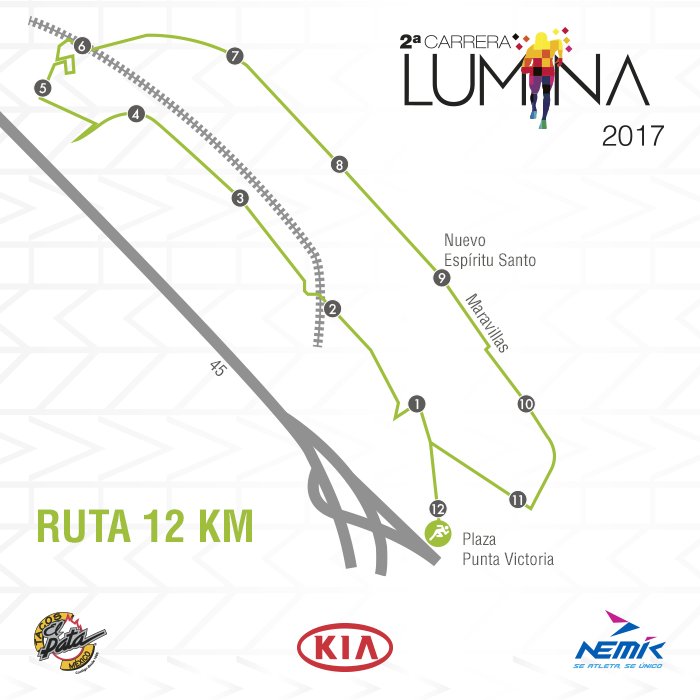 LuminaFitUp's tweet photo. Conoce las rutas de la #CarreraLUMINA2017: 2KM para iniciados, 6KM para intermedios, 12KM y 16 KM para más profesionales. #carrera #SJR #Qro https://t.co/ZL7QVphlNg