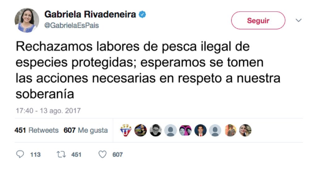DiannaPessina's tweet photo. @TwiterEcuador1 Una invitación no tiene nada que ver con traición, pero si no lo vio le dejo el pronunciamiento en defensa a galápagos de parte de Gaby https://t.co/RR1u3zoZB9