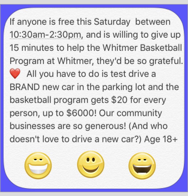 WhitmerAthletic's tweet photo. Help our Boys and Girls Basketball program! 🏀 🏀 🏀 🏀 🏀 🏀 🏀 https://t.co/SB5WLXAR6y