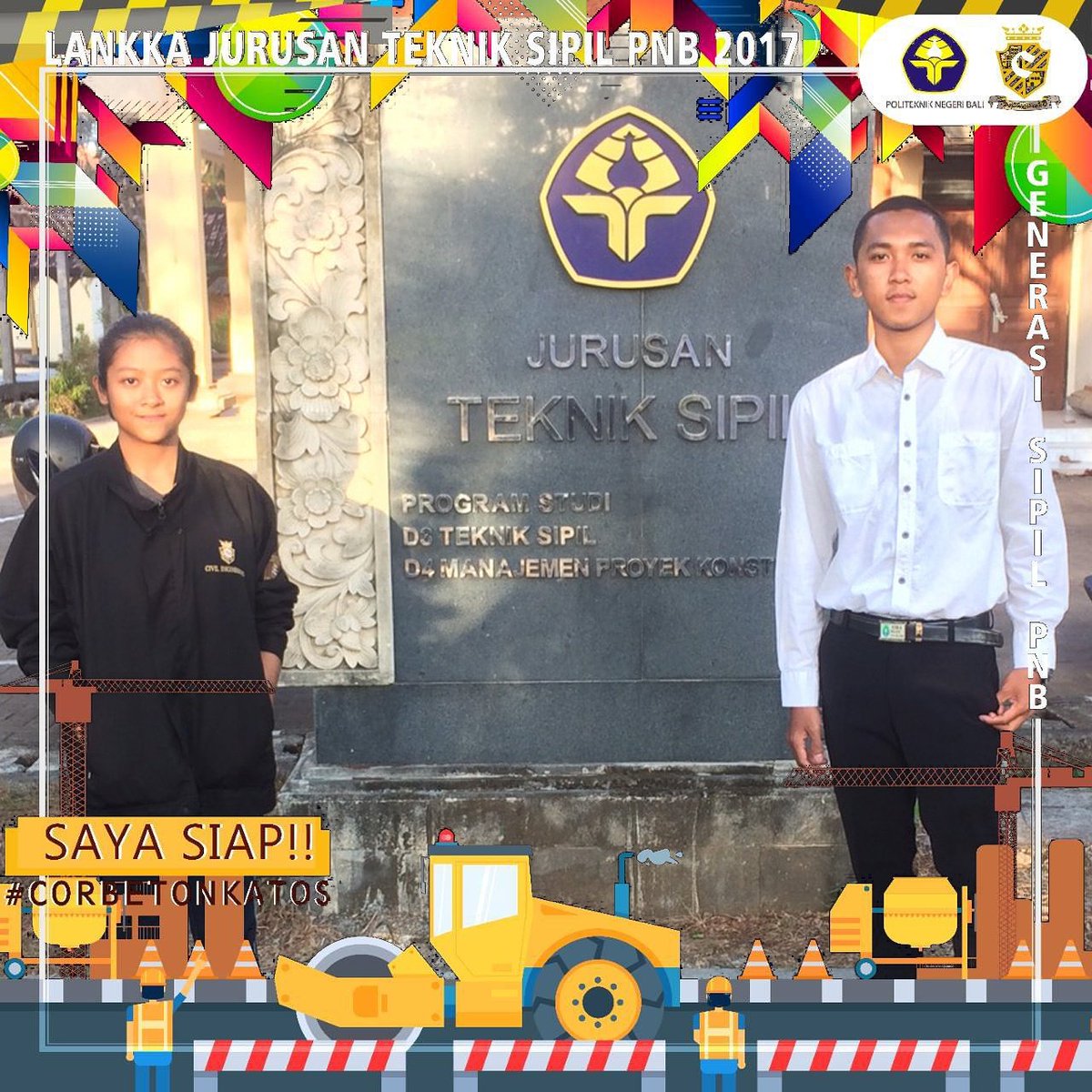 #sipil_pnb
#corbetonkatos
#lankkajurusansipil17
#2kisipil_pnb
#generasi_sipilpnb