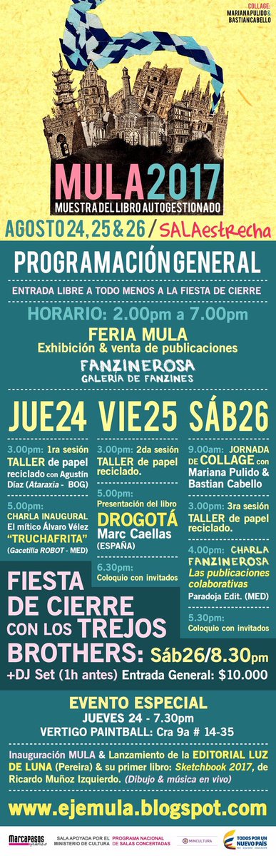 _Rdo's tweet photo. @SALAestrecha @truchafrita En la feria tendremos, entre otros, a: @AtaraxiaEd (BOG), @GraficaMestiza, Editorial Zarigüella 💙, Ed. Paradoja (MED), Luz de Luna (PEI)… https://t.co/KH5WFyWAIm