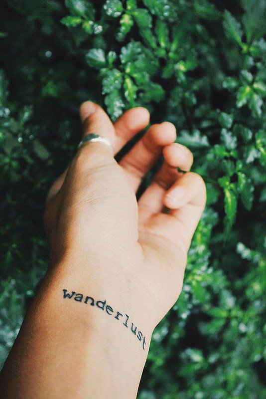 tattooideas__'s tweet photo. Wanderlust tattoo on wrist #WristTattoos https://t.co/z6cdSoETgX https://t.co/j2o6m7xMKJ