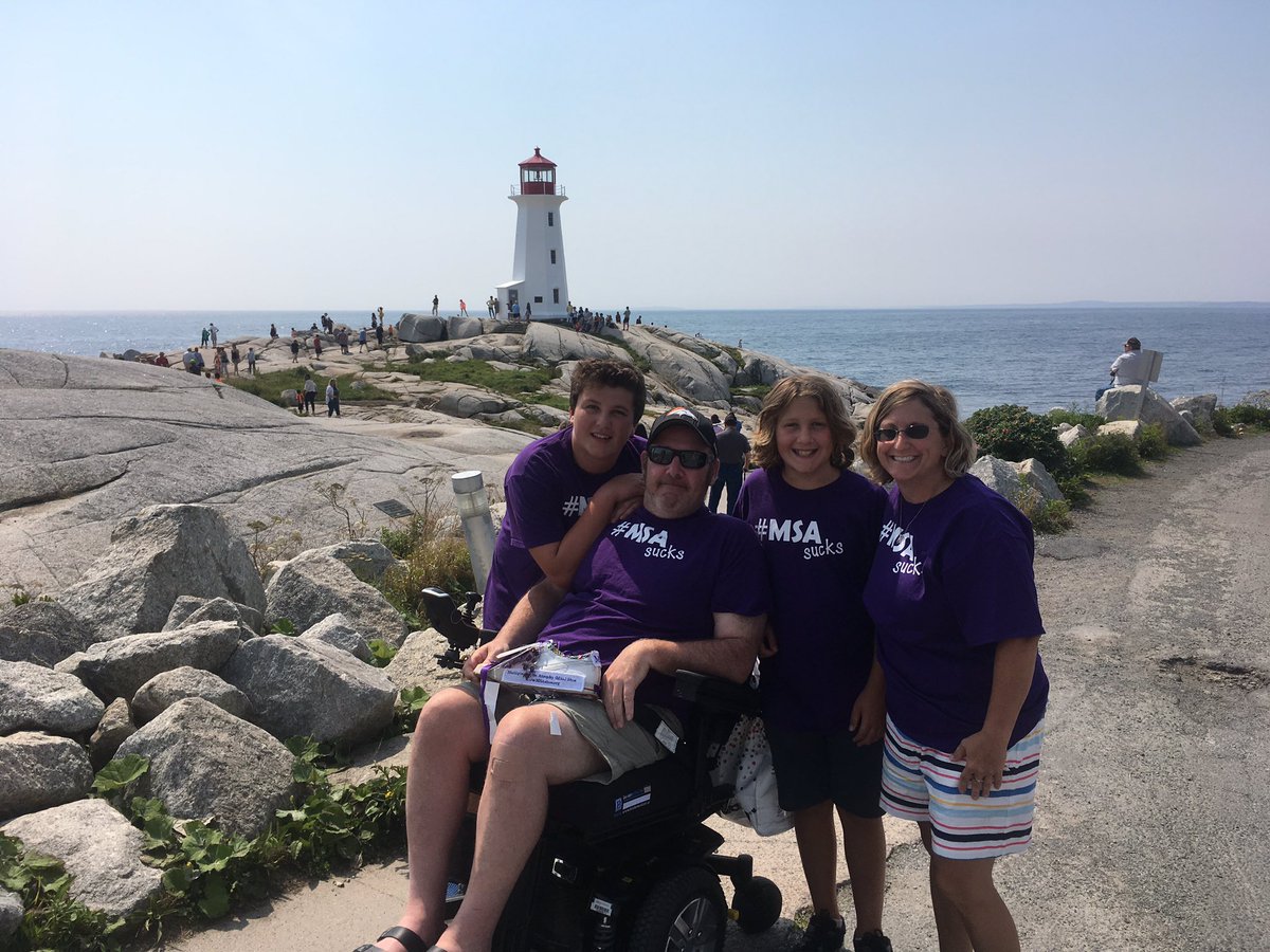 Foster08011973's tweet photo. #MSAawareness, 
Day18: Still in Nova Scotia. Meet with Pam Bower at Peggy's cove.
#Canada. 
#MSAsucks,#kickmsa,#defeatmsa,#fmsa,#curemsa https://t.co/pQuqhJGPsI