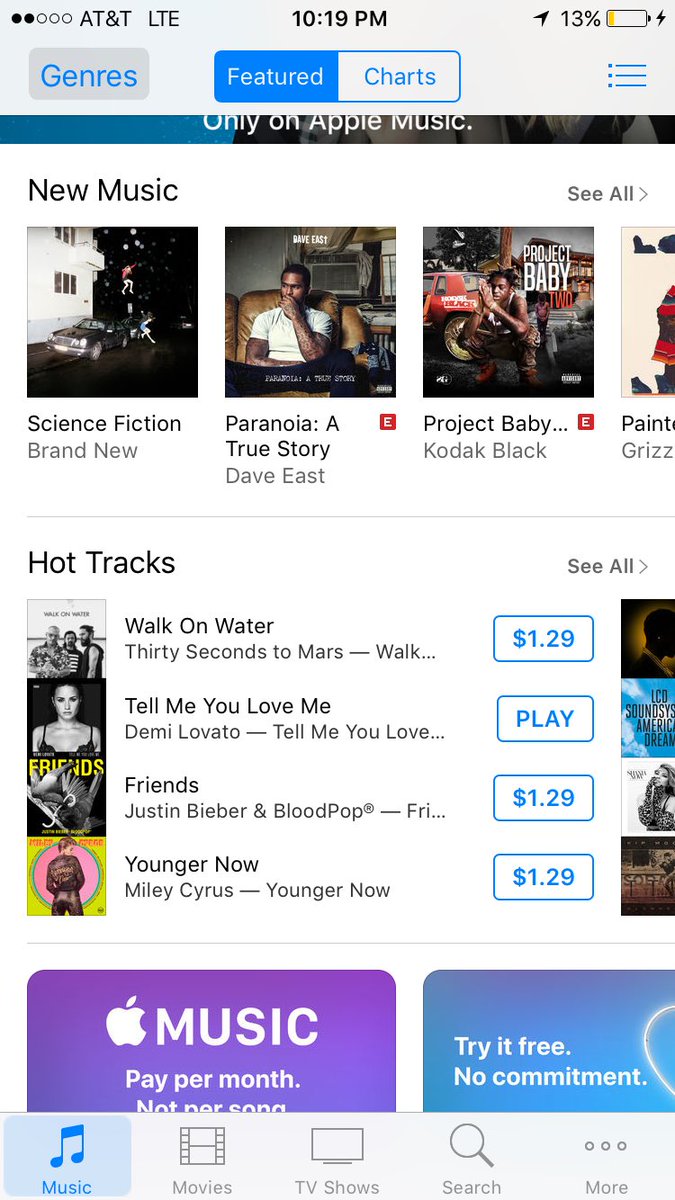 greedycrybaby's tweet image. @ddlovato featured on the cover of iTunes, and she is feature for hot tracks! 🙌🏻💗