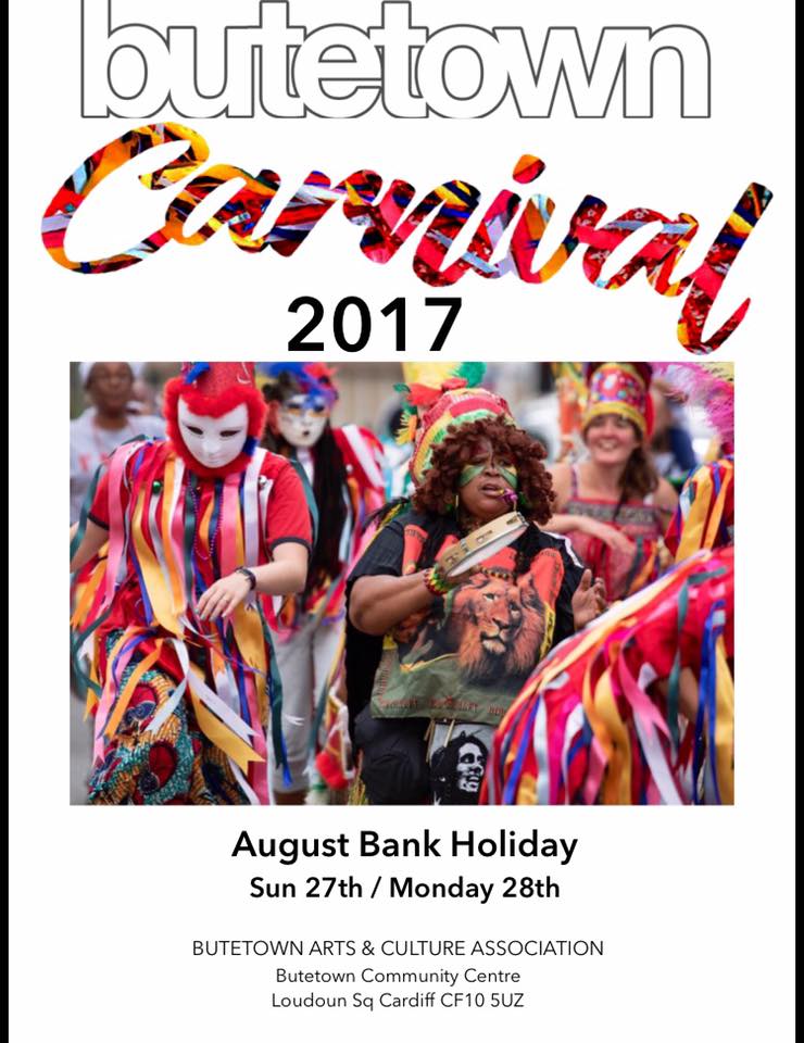BHWales's tweet photo. #ButetownCarnival2017 will be 1-8pm Sun &amp; Bank Holiday Mon. Parade leaves @ 12pm 👉🏽WMC up Bute St - Loudoun Square &amp; to Canal Park @rcccymru https://t.co/EHJtvYeZ54
