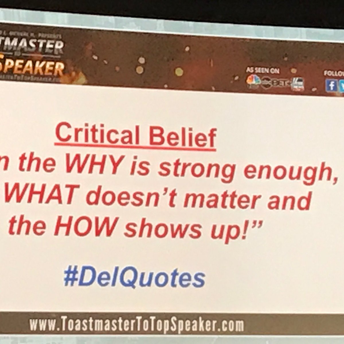 Feeling the WHY! #DelQuotes #TIconv17