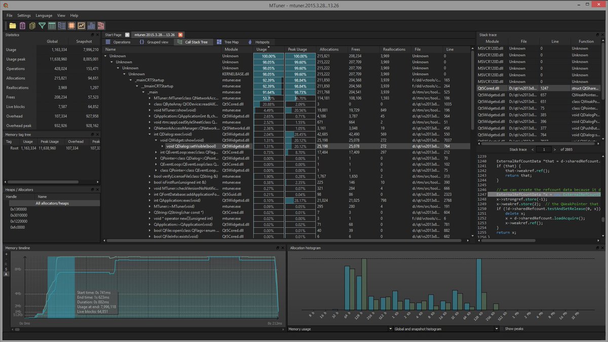 milostosic's tweet image. MTuner - A C/C++ memory profiler and leak finder is now open source (BSD2) github.com/milostosic/MTu…
