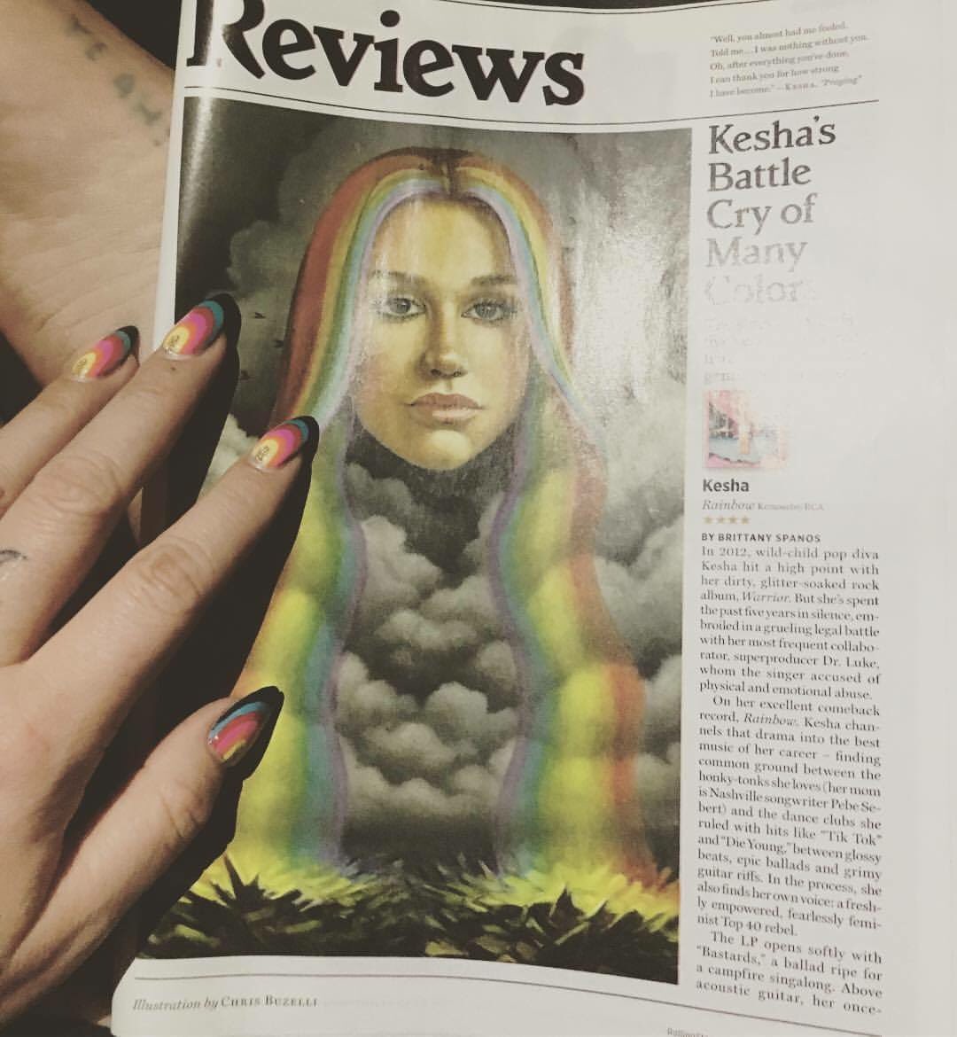 KeshaRose's tweet photo. Battle cry of many colors🌈 @RollingStone https://t.co/hI3MdThdlf