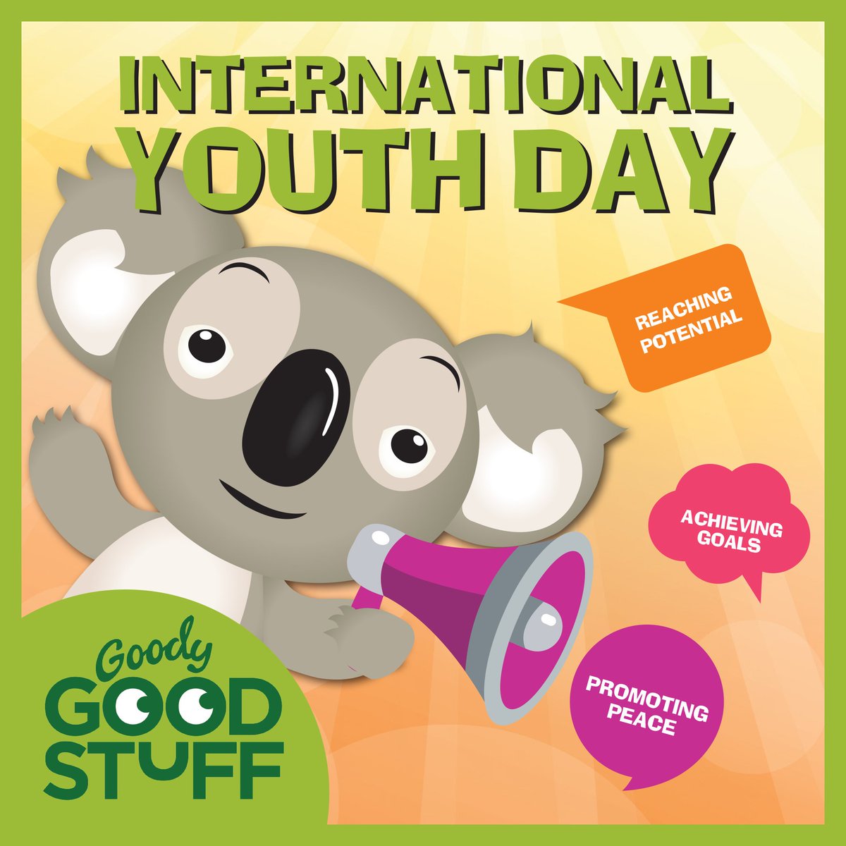 Koala is enjoying International Youth Day.
Like and share if you are too.