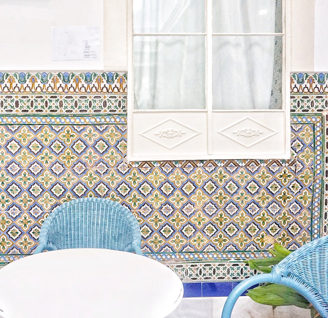 italianbark's tweet photo. In love with @HCasadecolon beautiful #interiors 💙💚stop 4 🚩#sevilla #boutiquehotel #hotels https://t.co/R5rCphVly8