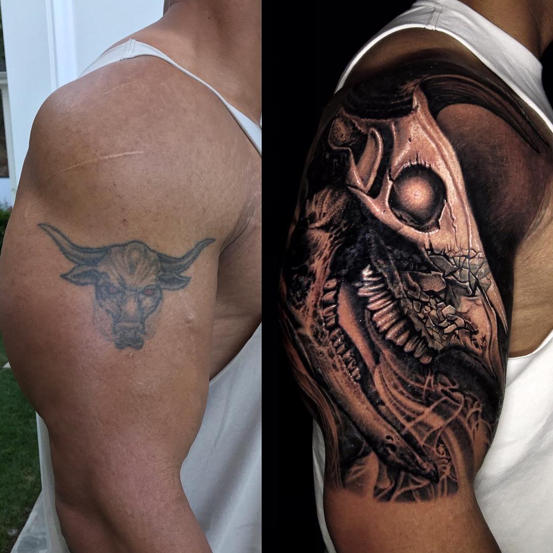 Sb Nation The Rock S Bull Tattoo Is Now A Bigger Bull Tattoo We Re Gonna Need A Minute Therock Instagram