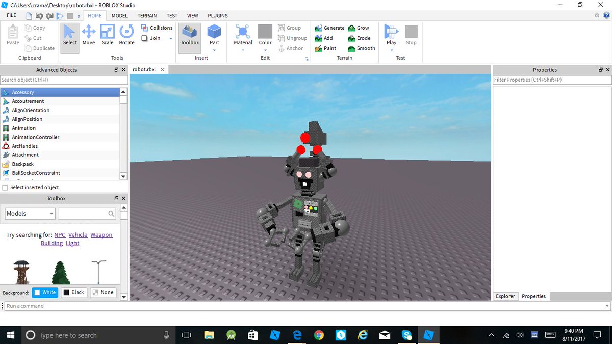 TheAwesMaster's tweet image. #robotbuildingcontest  It&apos;s done! Say hello to ROBLOBOT 3000!