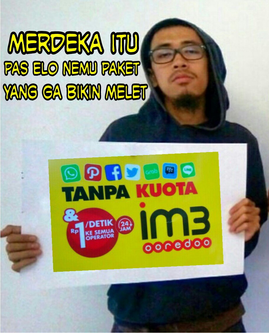gonangbudianto's tweet photo. Merdeka itu saat lo nemu paket internet yg ga bikin melet @IndoSemarSakti @arena_musik #iringmerahputih https://t.co/XcZpTKykg6