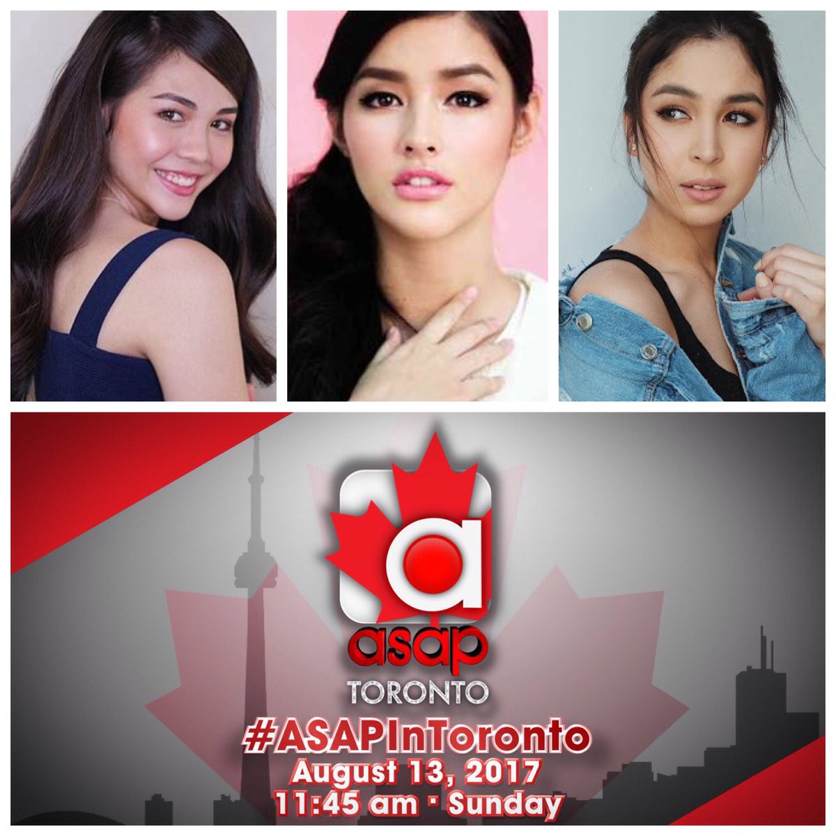 ASAPOfficial's tweet photo. Slay!!! ❤️ Abangan bukas sina Janella, Julia at Liza as they make you fall in love with their beauty and talent! #ASAPInToronto bukas na! https://t.co/tE3H6EOYBg