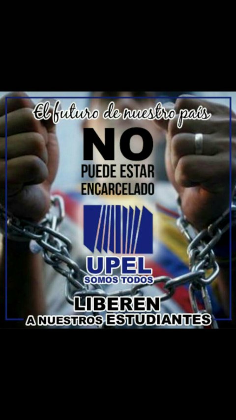 guccijose's tweet photo. No podemos dejar solos a los estudiantes de la #UPEL #Maracay detenidos injustamente y juzgados en tribunales militares violando sus DDHH https://t.co/2aJHOrTuOf