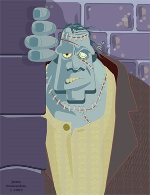 #FrankensteinMonster, #ModernPrometheus, #ILoveMonsters, #VectorIllustration