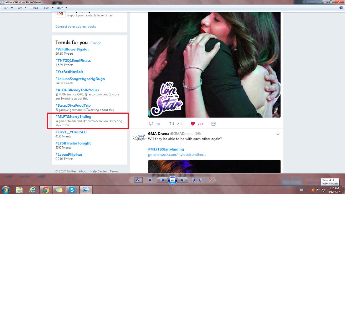 So, it's not just me then! Buong bayan may hang-over! Still trending on a Saturday! *love* #MLFTSStarryEnding