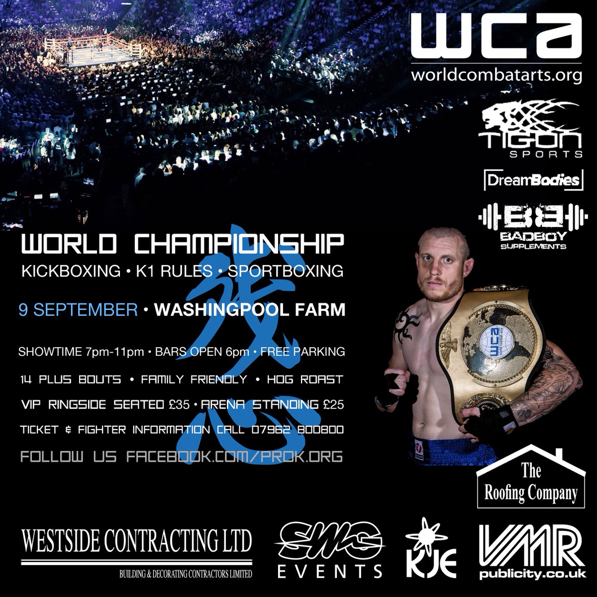 WCAevents's tweet photo. 4 weeks to go. WCA World Title fight: Joe Meachin vs Neil Richards. 14-plus bouts on the fight card #kickboxing #sportboxing #wcaevents https://t.co/3b5y4sX9cf