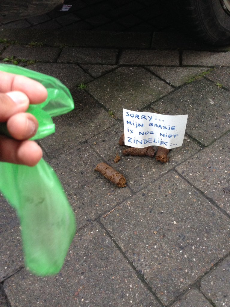 #hondenpoep op straat 😡💩onrespectvol, heb zelf een hond en hou van de dieren,
But please keep your #dogshit together!
