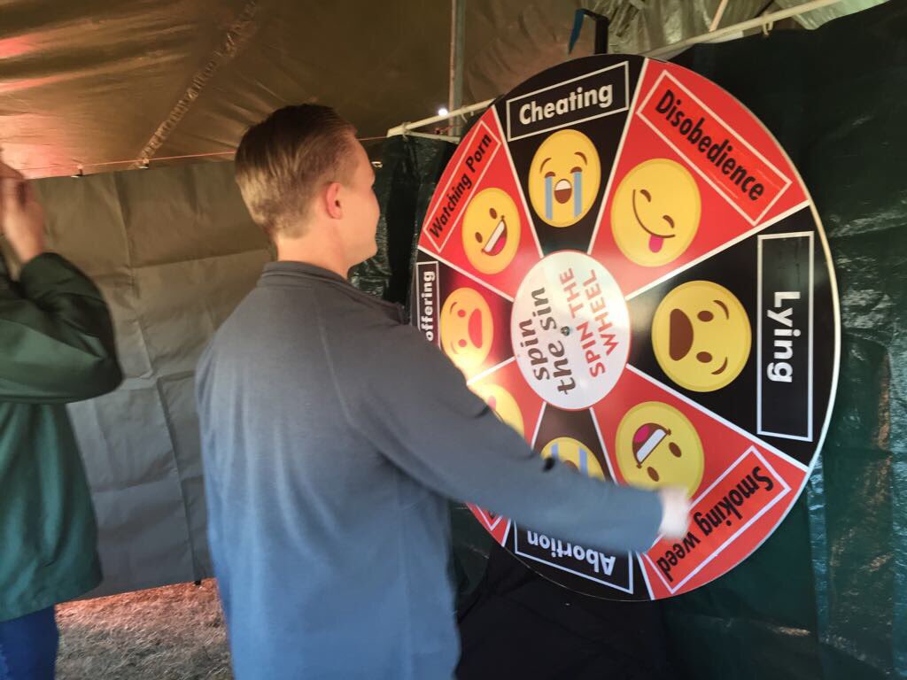 ypc18218's tweet photo. One of our activities at #dotyp2017 - spin the sin wheel https://t.co/X0FBfqea7J