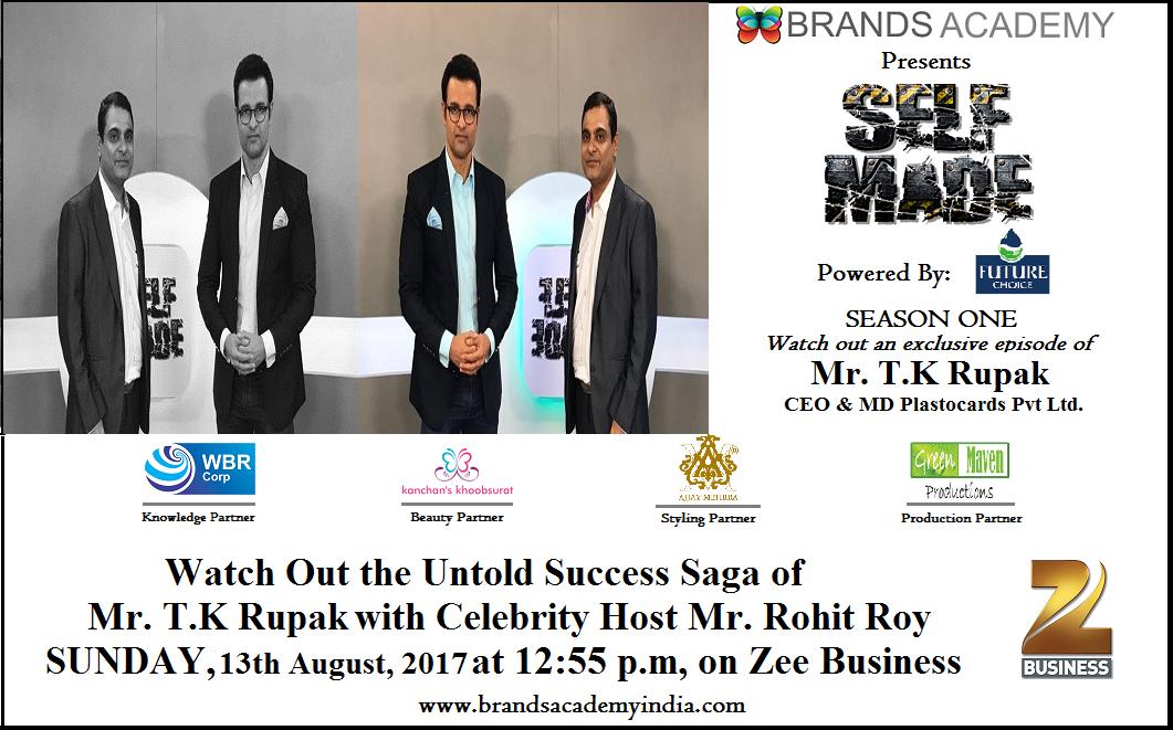 BrandsAcademyIn's tweet photo. 2 Telecast back 2 back Watch out the untold success saga of T.K Rupak &amp; DR. Abhinit gupta 13th August 2017. #brandsacademy #Selfmade https://t.co/EqN2SfPBYA