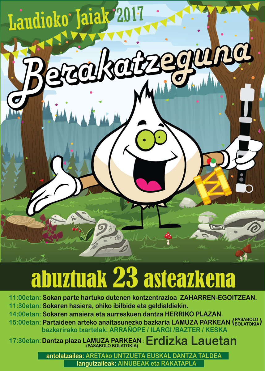 #BerakatzEguna2017 <a href="/LaudiokoJaiakK/">Jaiak Koordinakundea</a> <a href="/aiaraldea/">Aiaraldea.eus</a> <a href="/Radiollodio/">Radio Llodio</a> <a href="/uhinak/">Uhinak Irratia</a> <a href="/LaudiokoUdala/">Laudio (Udala - Ayuntamiento)</a> <a href="/ainubeak/">Ainubeak</a> <a href="/rakatapla/">Rakatapla</a> <a href="/UntzuetaDT/">Untzueta DT Areta</a>