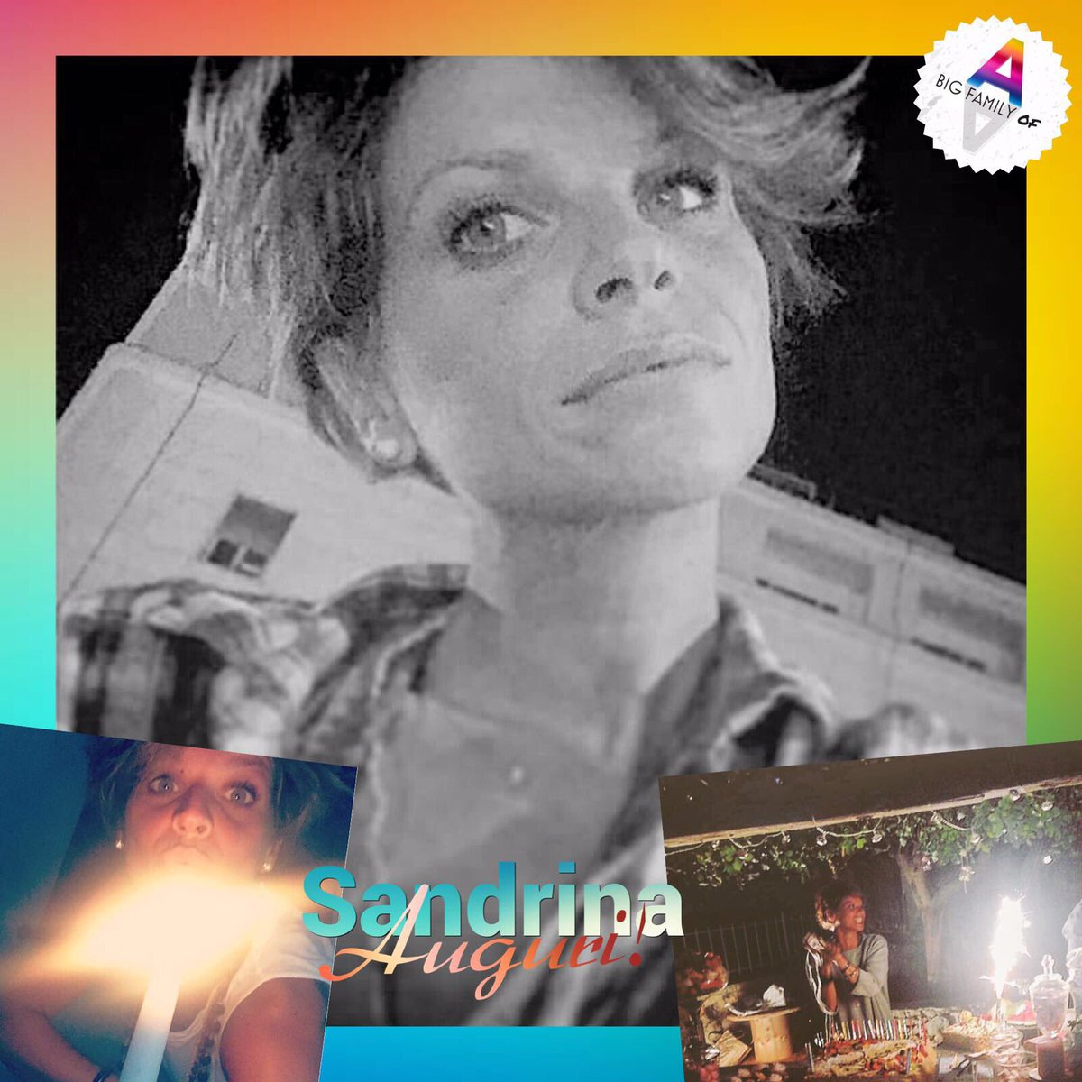 BIGFAMILY_OF's tweet photo. #AuguriSandrina dalla tua BIGFAMILY!Che il tuo mondo sia a colori,come quello delle emozioni che ci hai fatto sempre vivere @AmorosoOF https://t.co/E6hxcb4Uc6