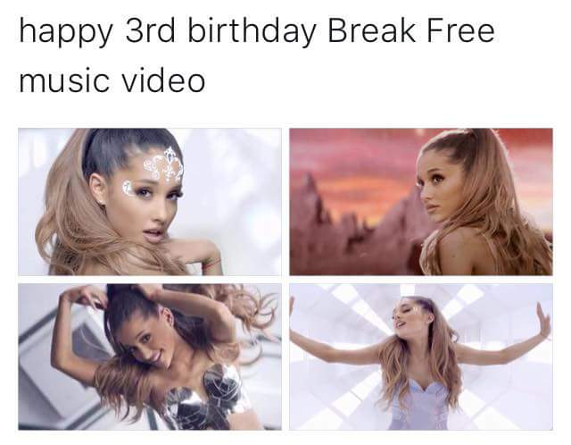 alwaysulalisa's tweet photo. @ArianaGrande #3yearsofbreakfree https://t.co/LHmFpH1t5A