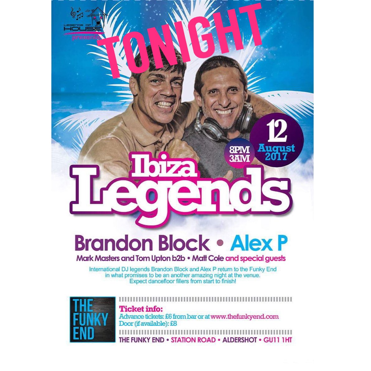 thefunkyend's tweet photo. Huge night, very few tickets remain available from 12pm will sell out. @Brandonblock @DJAlexPDJ @djtomupton @MarkMasters @MattKingColeDJ https://t.co/hJ2Fdt14Va