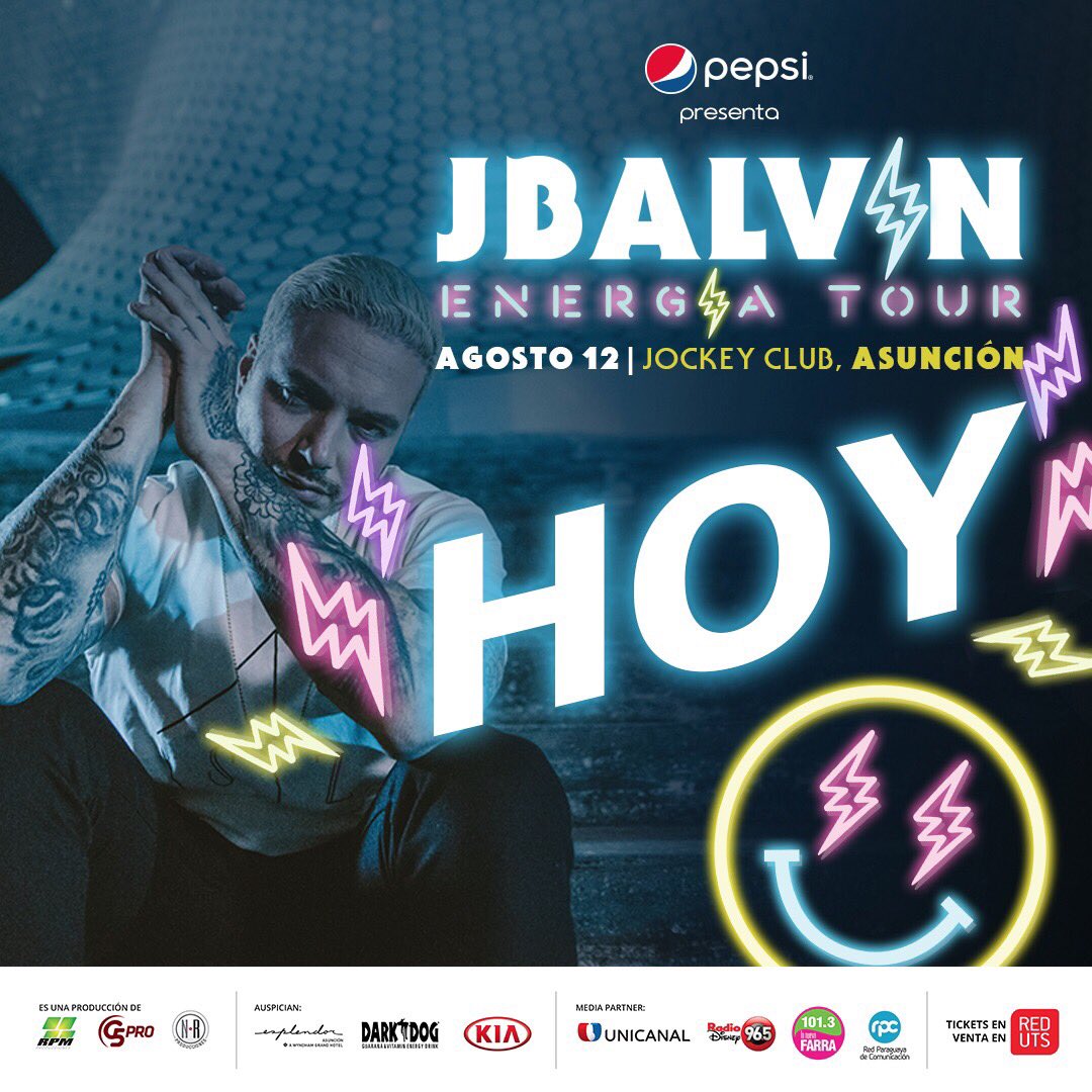 G5pro's tweet photo. ⚡¡LLEGO EL GRAN DÍA! ⚡
12/08 - Jockey Club 💥
Tickets a la venta en RED UTS 🔥
#EnergiaTourPy #TiempoDeBalvinPY #JBalvinenPY https://t.co/ScGuQvkz0K