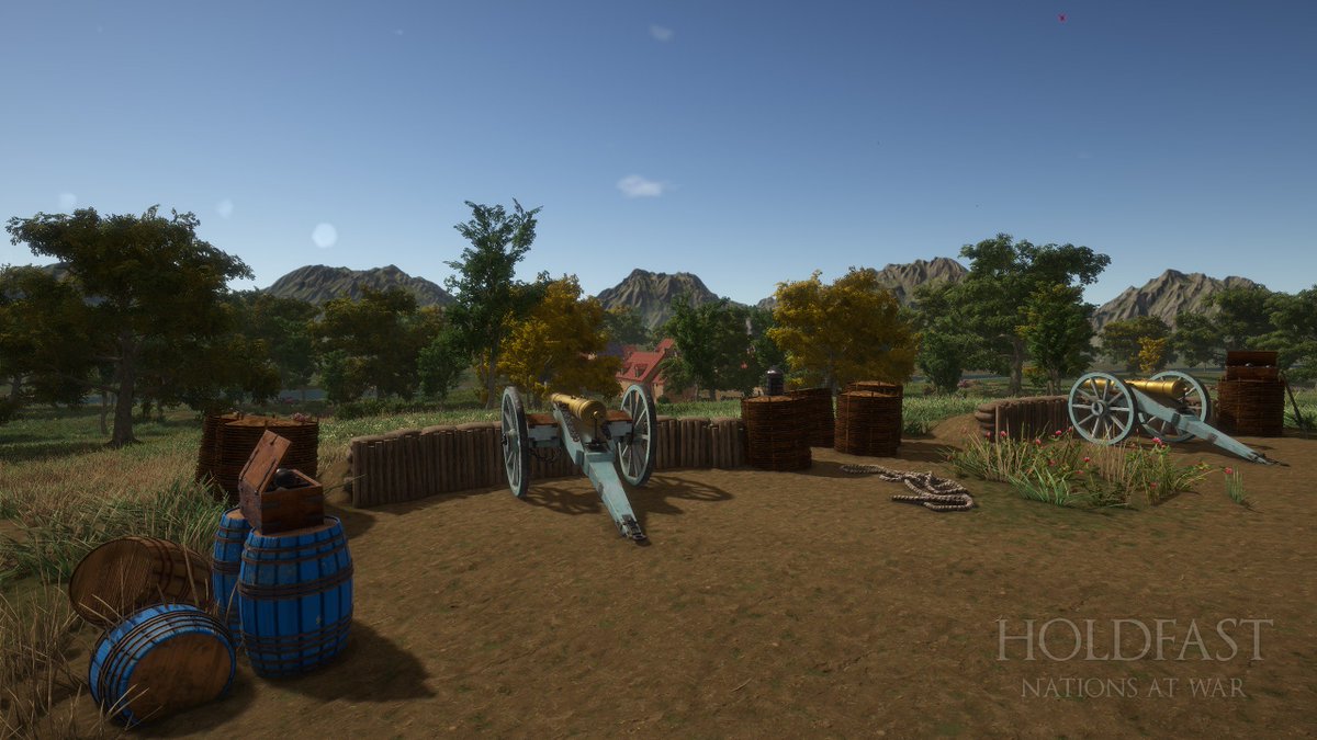 holdfastgame's tweet photo. Field Gun - An artillery piece in Holdfast: Nations At War. #screenshotsaturday #indiedev https://t.co/ELNm3Ex3Rb