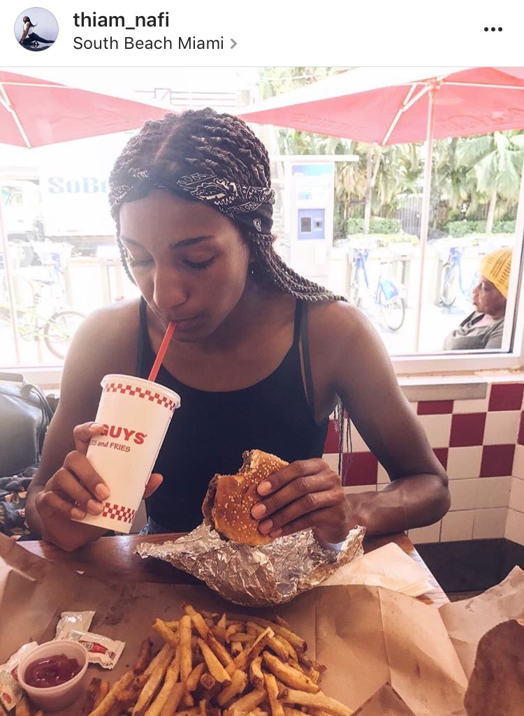 spikesmag's tweet photo. "What's the first thing you'll do after winning the #IAAFworlds heptathlon?"

@thiam_nafi: 🍔🍟

👏👏👏 https://t.co/4tc4SLNzNd