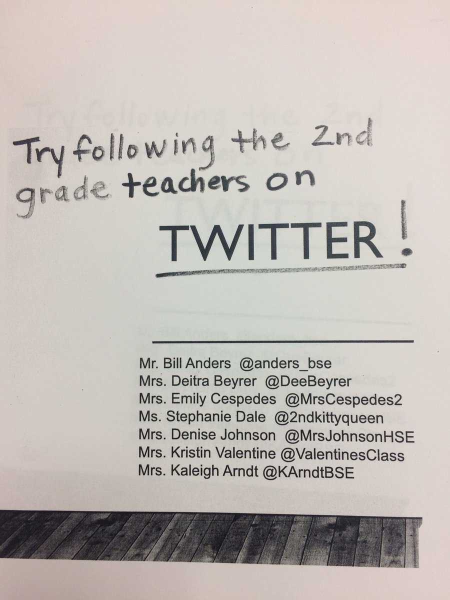 DeeBeyrer's tweet photo. Join the 2nd grade teachers and get ready for some tweet-tweet-tweets! @BSEhseIN  @alirbeyrer https://t.co/qnHu4pHGLK